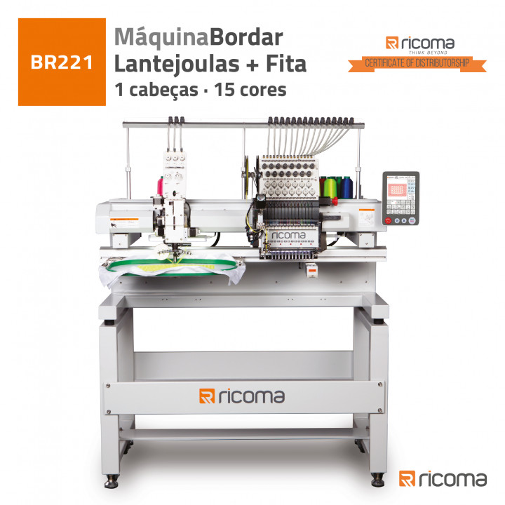 MÁQUINA BORDAR RICOMA 1 CABEÇA 15 CORES  - MMT-1501