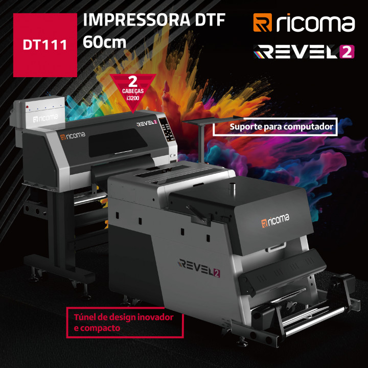 IMPRESSORA DTF RICOMA REVEL 2 60cm