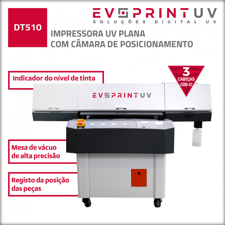 IMPRESSORA UV PLANA COM CÂMARA DE POSICIONAMENTO