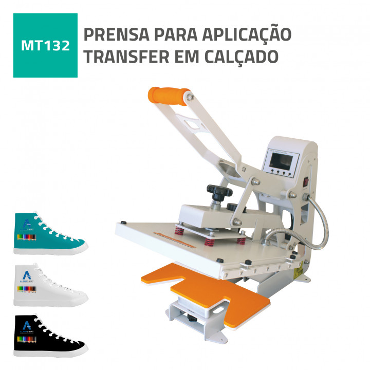 PRENSA APLICAÇAO TRANSFER CALÇADO