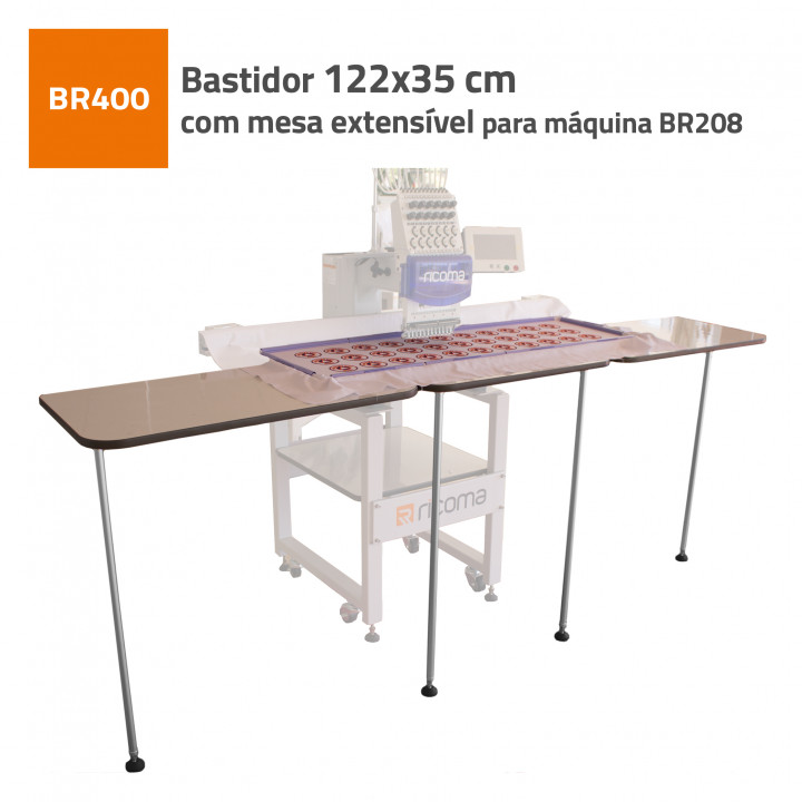 BASTIDOR 122X35 CM COM MESA EXTENSÍVEL PARA MÁQUINA BR208