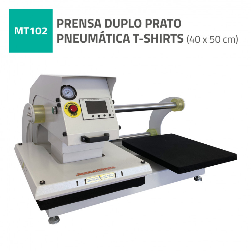 PRENSA DUPLO PRATO  PNEUMÁTICA  T-SHIRTS 40X50CM
