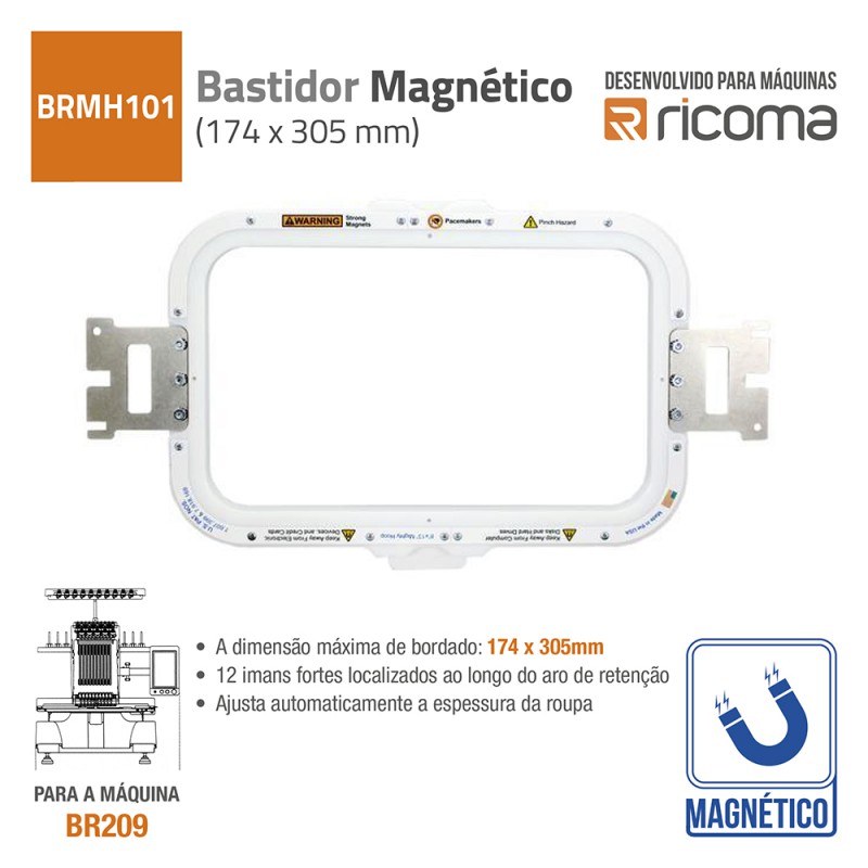 BASTIDOR MAGNETICO 174MMX305MM PARA MAQUINA DE BORDAR BR209